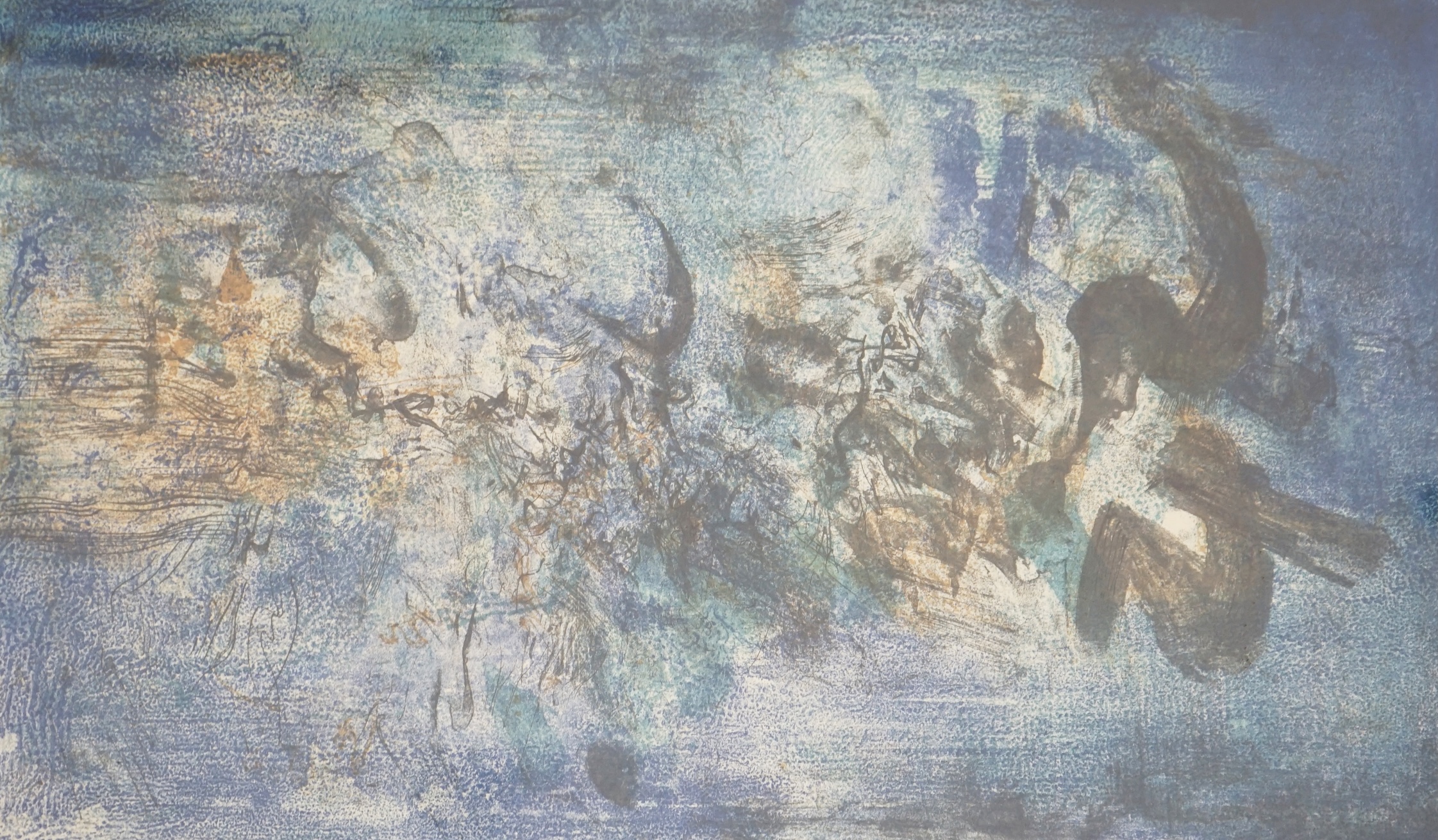 Zao Wou-Ki (1921-2013), colour lithograph, ‘Sans Titre’ signed and dated ‘58 in pencil, 50 x 65cm. Condition - fair